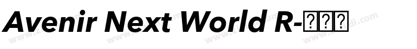 Avenir Next World R字体转换